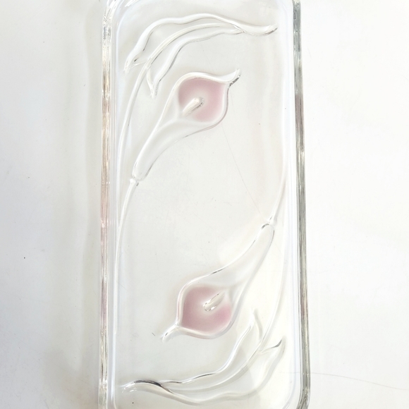 Vintage Mikasa Soft Pink Calla Lily Canapé Dish 16.5" - Picture 8 of 14